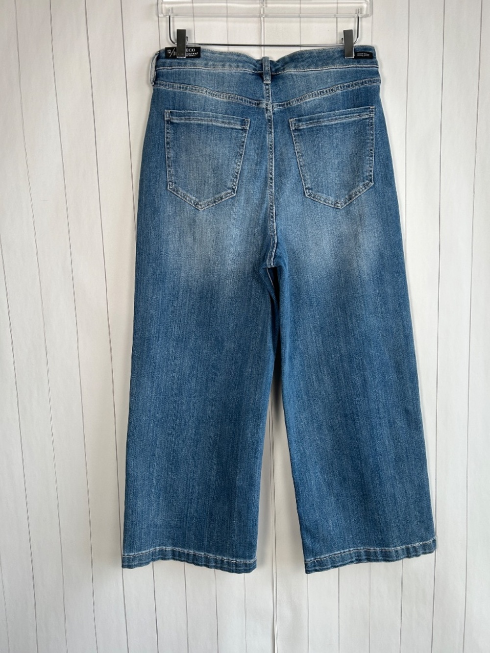 Liverpool size 12/31 Stride high rise crop wide leg jeans blue medium wash NEW - Picture 4 of 10